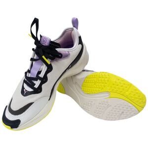 Puma Rise Rainbow Dash Women Size 8 Sneakers 374955-02 Purple Pink